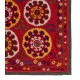 Central Asian Suzani Textile. Embroidered Cotton & Silk Bed Cover, Wall Hanging