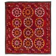 Central Asian Suzani Textile. Embroidered Cotton & Silk Bed Cover, Wall Hanging