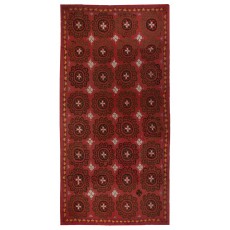 Suzani Textile Table Cover. Embroidered Cotton & Silk Bedspread. Vintage Wall Hanging