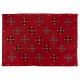 Decorative Silk Embroidery Wall Hanging, Vintage Asian Bedspread, Suzani Textile Tablecloth, Red Sofa Throw