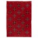 Decorative Silk Embroidery Wall Hanging, Vintage Asian Bedspread, Suzani Textile Tablecloth, Red Sofa Throw