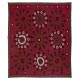 Central Asian Suzani Textile. Embroidered Cotton & Silk Bed Cover, Wall Hanging