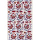 Suzani Fabric Table Runner in Beige, Green and Red. Uzbek Embroidered Silk & Cotton Wall Hanging	