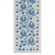 Beige and Blue Suzani Fabric Table Runner. Uzbek Embroidered Silk & Cotton Wall Hanging Beige and Blue Suzani Fabric Table Runner. Uzbek Embroidered Silk & Cotton Wall Hanging