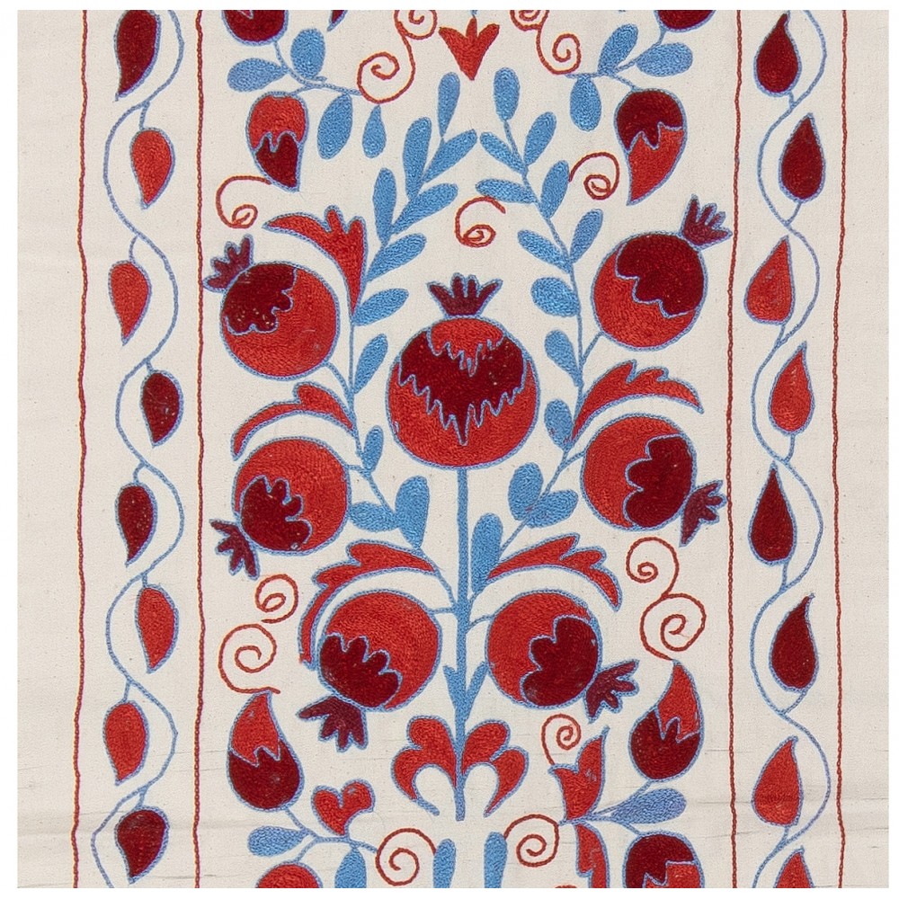 Central Asian Suzani Textile. Embroidered Cotton & Silk Bed Cover. Wall Hanging Central Asian Suzani Textile. Embroidered Cotton & Silk Bed Cover. Wall Hanging