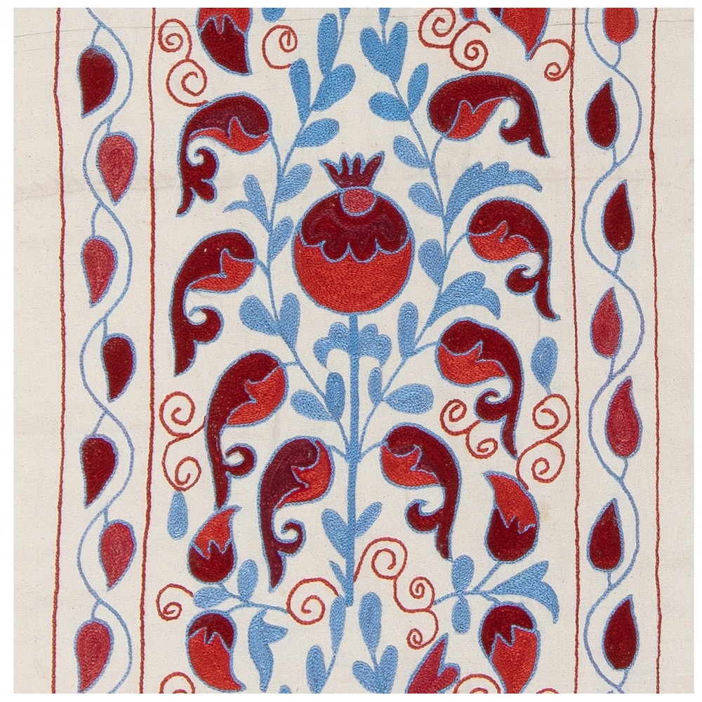 Central Asian Suzani Textile. Embroidered Cotton & Silk Bed Cover. Wall Hanging Central Asian Suzani Textile. Embroidered Cotton & Silk Bed Cover. Wall Hanging