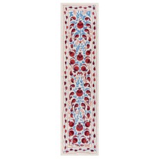 Central Asian Suzani Textile. Embroidered Cotton & Silk Bed Cover. Wall Hanging