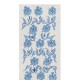 Suzani Wall Hanging. Silk Embroidery Table Runner in Blue and Cream