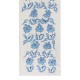 Suzani Wall Hanging. Silk Embroidery Table Runner in Blue and Cream