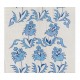 Suzani Wall Hanging. Silk Embroidery Table Runner in Blue and Cream