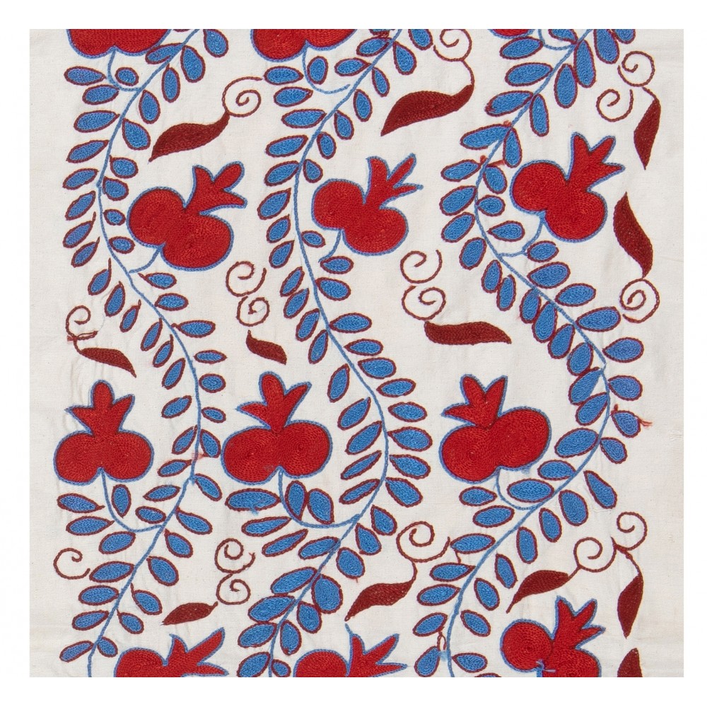 Central Asian Suzani Textile. Embroidered Cotton & Silk Table Runner. Wall Hanging Central Asian Suzani Textile. Embroidered Cotton & Silk Table Runner. Wall Hanging