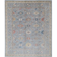 Modern Turkish Area Rug | All Wool | Authentic Oushak Style Carpet for Home Decor