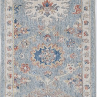 Modern Turkish Runner Rug | Durable Wool Hallway Runner | Floral Pattern Kitchen Rug | Corridor Rug | Stair Rug