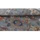 Contemporary Turkish Rug for Entryway | 100% Wool | Floral Patterned Oushak Accent Rug for Bedroom