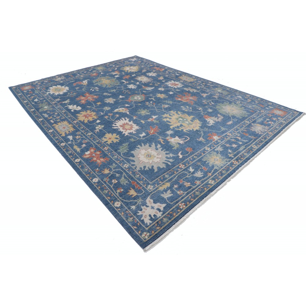 Decorative Oushak Style Area Rug | 100% Wool | Contemporary Turkish Carpet for Living Room Decorative Oushak Style Area Rug | 100% Wool | Contemporary Turkish Carpet for Living Room