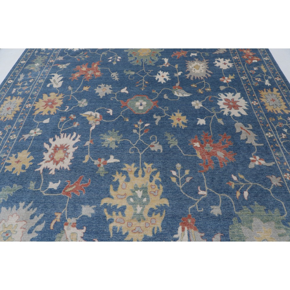 Decorative Oushak Style Area Rug | 100% Wool | Contemporary Turkish Carpet for Living Room Decorative Oushak Style Area Rug | 100% Wool | Contemporary Turkish Carpet for Living Room