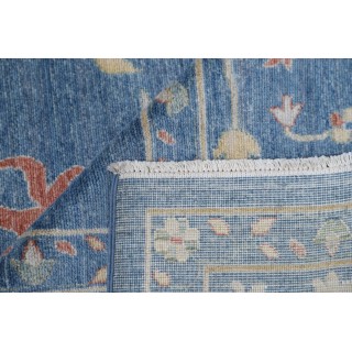 Decorative Oushak Style Area Rug | 100% Wool | Contemporary Turkish Carpet for Living Room