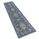 Blue Turkish Wool Runner Rug for Corridor | Floral Kitchen Rug | Artisan Hallway Covering | Oushak Style Runner Rug for Stairs Blue Turkish Wool Runner Rug for Corridor | Floral Kitchen Rug | Artisan Hallway Covering | Oushak Style Runner Rug for Stairs