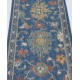 Blue Turkish Wool Runner Rug for Corridor | Floral Kitchen Rug | Artisan Hallway Covering | Oushak Style Runner Rug for Stairs Blue Turkish Wool Runner Rug for Corridor | Floral Kitchen Rug | Artisan Hallway Covering | Oushak Style Runner Rug for Stairs