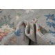 Contemporary Turkish Area Rug for Living Room | 100% Wool | Floral Patterned Oushak Style Carpet for Bedroom