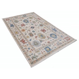 Contemporary Turkish Area Rug | Elegant Floral Design | 100% Wool Oushak Carpet Contemporary Turkish Area Rug | Elegant Floral Design | 100% Wool Oushak Carpet