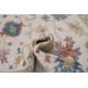 Contemporary Turkish Area Rug | Elegant Floral Design | 100% Wool Oushak Carpet