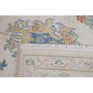 Contemporary Turkish Area Rug | Elegant Floral Design | 100% Wool Oushak Carpet
