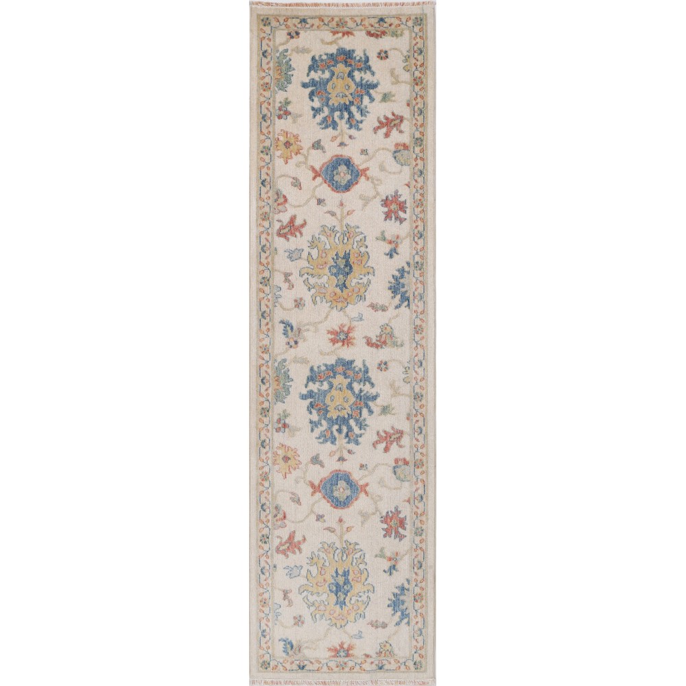 Decorative Oushak Style Runner Rug for Kitchen | 100% Wool | Contemporary Turkish Hallway Runner | Corridor Rug Decorative Oushak Style Runner Rug for Kitchen | 100% Wool | Contemporary Turkish Hallway Runner | Corridor Rug