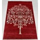 Hand-Knotted Red Area Rug with Botanical Tree Design for Living Room Hand-Knotted Red Area Rug with Botanical Tree Design for Living Room
