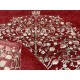Hand-Knotted Red Area Rug with Botanical Tree Design for Living Room Hand-Knotted Red Area Rug with Botanical Tree Design for Living Room