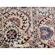 Decorative Handmade Wool and Silk Area Rug, Ivory Floral Vine Tapestry Decorative Handmade Wool and Silk Area Rug, Ivory Floral Vine Tapestry