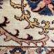 Decorative Handmade Wool and Silk Area Rug, Ivory Floral Vine Tapestry Decorative Handmade Wool and Silk Area Rug, Ivory Floral Vine Tapestry