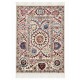 Decorative Handmade Wool and Silk Area Rug, Ivory Floral Vine Tapestry Decorative Handmade Wool and Silk Area Rug, Ivory Floral Vine Tapestry
