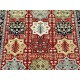 Hand-Knotted Wool Area Rug, Red Geometric Botanical Carpet for Living Room Hand-Knotted Wool Area Rug, Red Geometric Botanical Carpet for Living Room