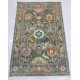 Hand-Knotted Oushak Wool Area Rug for Living Room, Green Floral Design Modern Carpet Hand-Knotted Oushak Wool Area Rug for Living Room, Green Floral Design Modern Carpet