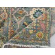 Hand-Knotted Oushak Wool Area Rug for Living Room, Green Floral Design Modern Carpet Hand-Knotted Oushak Wool Area Rug for Living Room, Green Floral Design Modern Carpet