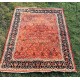 Hand-Knotted Area Rug with Floral Design, Red Wool Carpet for Living Room Hand-Knotted Area Rug with Floral Design, Red Wool Carpet for Living Room