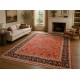 Hand-Knotted Area Rug with Floral Design, Red Wool Carpet for Living Room Hand-Knotted Area Rug with Floral Design, Red Wool Carpet for Living Room