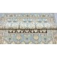 Hand-Knotted Wool Area Rug for Living Room, Decorative Oushak Blue and Ivory Floral Design Carpet Hand-Knotted Wool Area Rug for Living Room, Decorative Oushak Blue and Ivory Floral Design Carpet