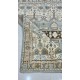 Hand-Knotted Wool Area Rug for Living Room, Decorative Oushak Blue and Ivory Floral Design Carpet Hand-Knotted Wool Area Rug for Living Room, Decorative Oushak Blue and Ivory Floral Design Carpet