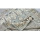 Hand-Knotted Wool Area Rug for Living Room, Decorative Oushak Blue and Ivory Floral Design Carpet Hand-Knotted Wool Area Rug for Living Room, Decorative Oushak Blue and Ivory Floral Design Carpet