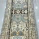 Hand-Knotted Wool Area Rug for Living Room, Decorative Oushak Blue and Ivory Floral Design Carpet Hand-Knotted Wool Area Rug for Living Room, Decorative Oushak Blue and Ivory Floral Design Carpet