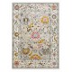 Hand-Knotted Oushak Area Rug for Living Room, Ivory Floral Design Wool Carpet Hand-Knotted Oushak Area Rug for Living Room, Ivory Floral Design Wool Carpet