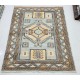 Decorative Wool Area Rug with Geometric Medallion Design. Hand-knotted Oushak Carpet