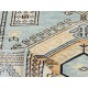 Decorative Wool Area Rug with Geometric Medallion Design. Hand-knotted Oushak Carpet