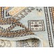 Decorative Wool Area Rug with Geometric Medallion Design. Hand-knotted Oushak Carpet