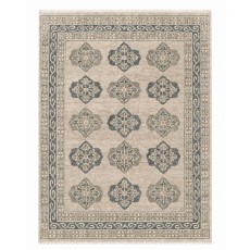 Hand-Knotted Oushak Wool Area Rug for Living Room, Decorative Geometric Design Carpet