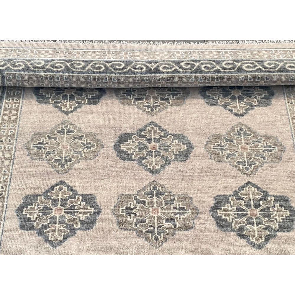 Hand-Knotted Oushak Wool Area Rug for Living Room, Decorative Geometric Design Carpet Hand-Knotted Oushak Wool Area Rug for Living Room, Decorative Geometric Design Carpet