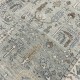Modern Oushak Wool Area Rug for Living Room, Hand Knotted Sage Green Floral Design Carpet