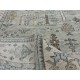 Modern Oushak Wool Area Rug for Living Room, Hand Knotted Sage Green Floral Design Carpet